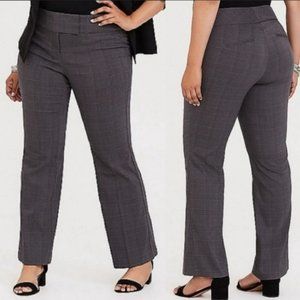 Grey plaid relaxed fit trouser. NWT